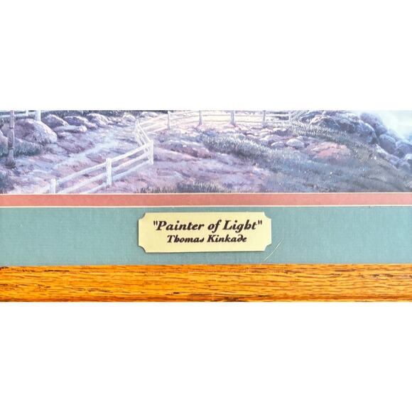 Thomas Kinkade "A Light in the Storm" "Painter of Light" Lighthouse painting - Picture 3 of 5